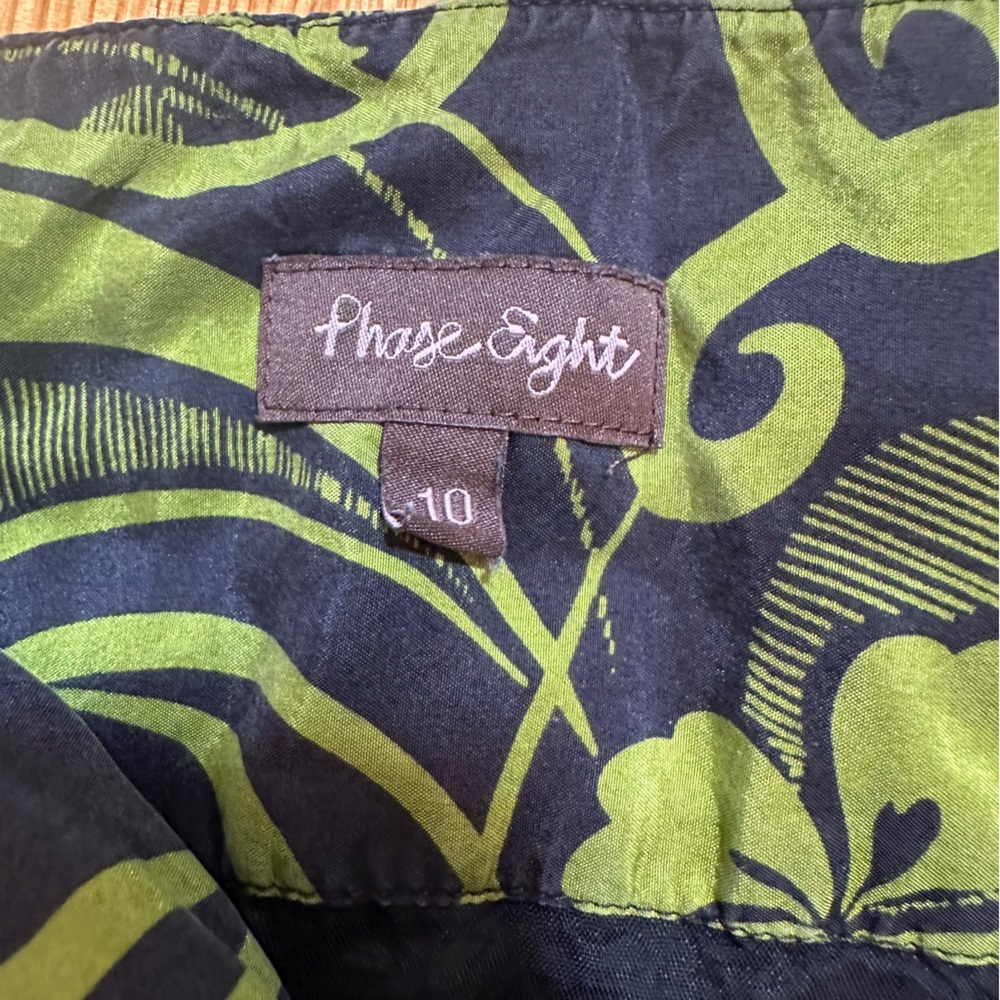 Phase Eight Silk Green women’s skirt Size 10 (#2) - Picture 7 of 9